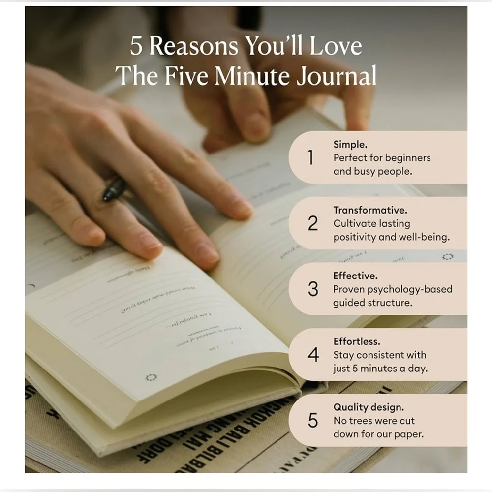 NEW Intelligent Change The Five Minute Journal Daily Gratitude Mindfulness